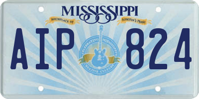 MS license plate AIP824