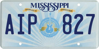 MS license plate AIP827