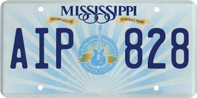 MS license plate AIP828