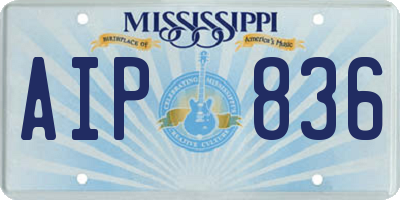 MS license plate AIP836