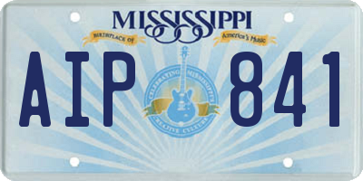 MS license plate AIP841