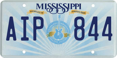 MS license plate AIP844