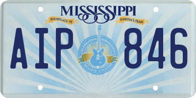 MS license plate AIP846