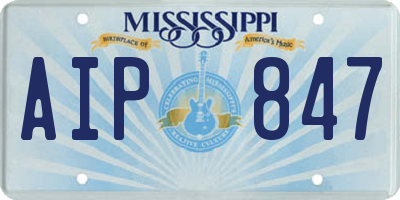 MS license plate AIP847