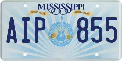 MS license plate AIP855