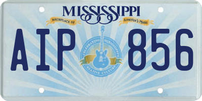 MS license plate AIP856
