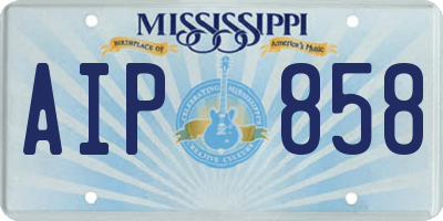 MS license plate AIP858