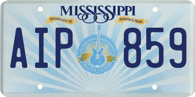 MS license plate AIP859