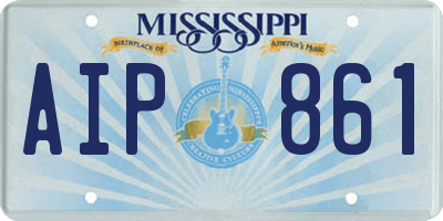 MS license plate AIP861
