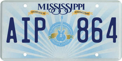 MS license plate AIP864