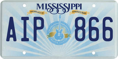 MS license plate AIP866