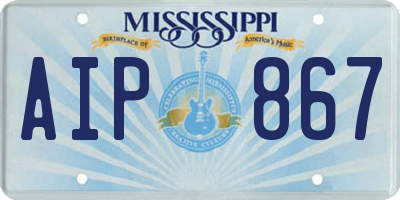 MS license plate AIP867