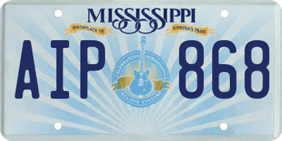 MS license plate AIP868