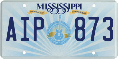 MS license plate AIP873
