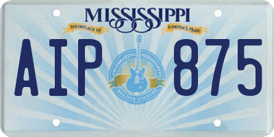 MS license plate AIP875