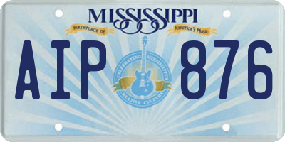 MS license plate AIP876