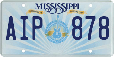 MS license plate AIP878