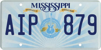 MS license plate AIP879