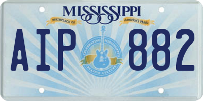 MS license plate AIP882