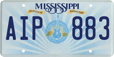 MS license plate AIP883