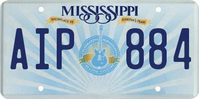 MS license plate AIP884