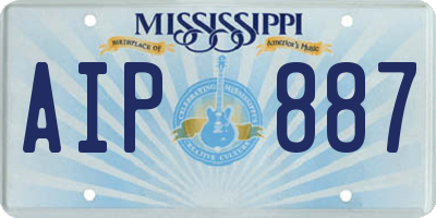 MS license plate AIP887