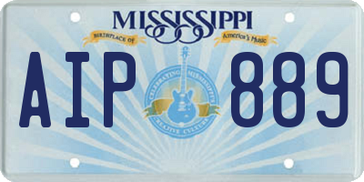 MS license plate AIP889