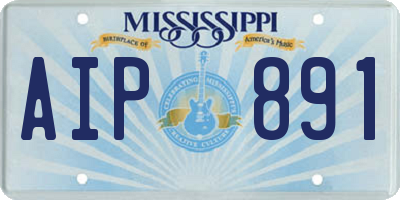 MS license plate AIP891