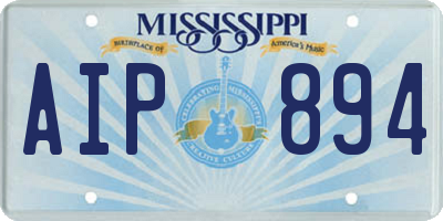 MS license plate AIP894