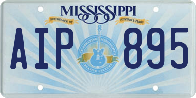 MS license plate AIP895