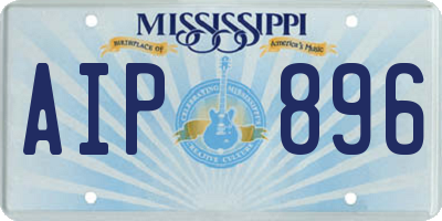MS license plate AIP896