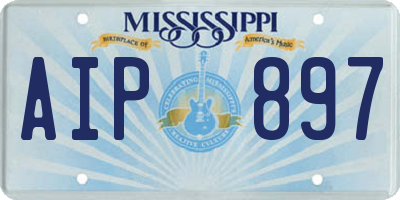 MS license plate AIP897
