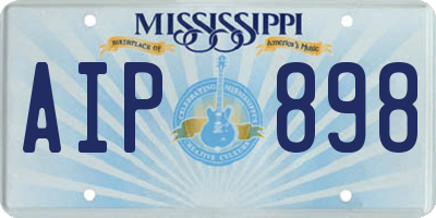 MS license plate AIP898