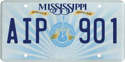 MS license plate AIP901
