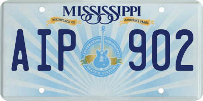 MS license plate AIP902