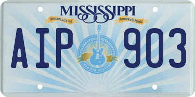 MS license plate AIP903