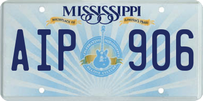 MS license plate AIP906