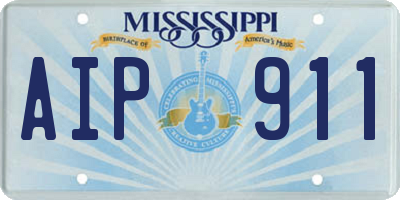 MS license plate AIP911