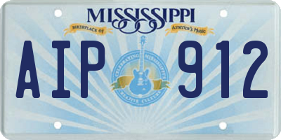 MS license plate AIP912