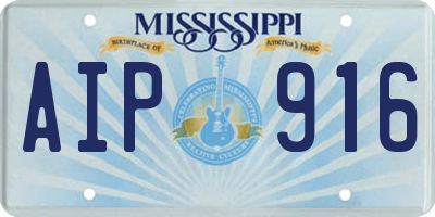 MS license plate AIP916