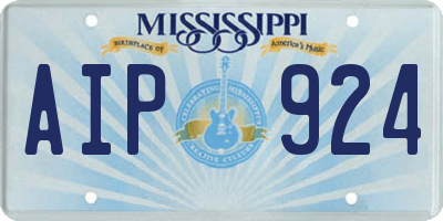 MS license plate AIP924