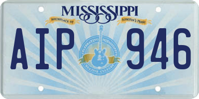 MS license plate AIP946