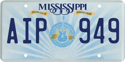 MS license plate AIP949