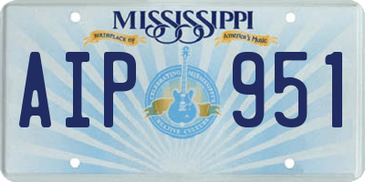 MS license plate AIP951