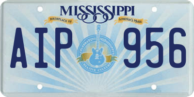 MS license plate AIP956