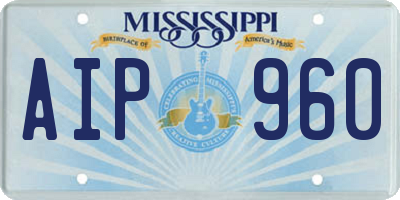 MS license plate AIP960