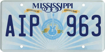 MS license plate AIP963