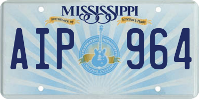 MS license plate AIP964