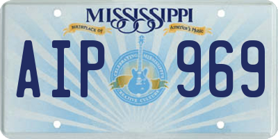 MS license plate AIP969