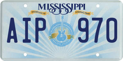 MS license plate AIP970